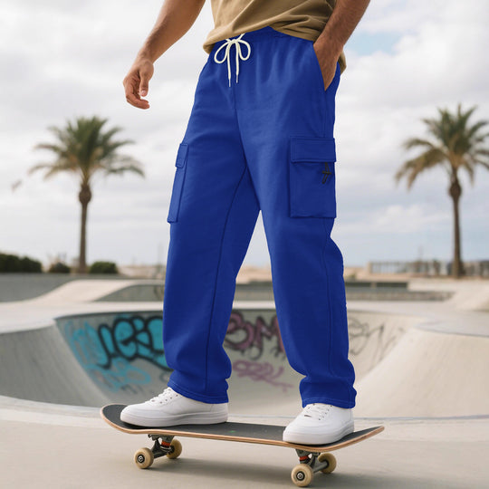 Herren Relaxed-Fit Cargo-Jogginghose mit elastischem Bund, Klapptasche & Tunnelzug Shop Nory
