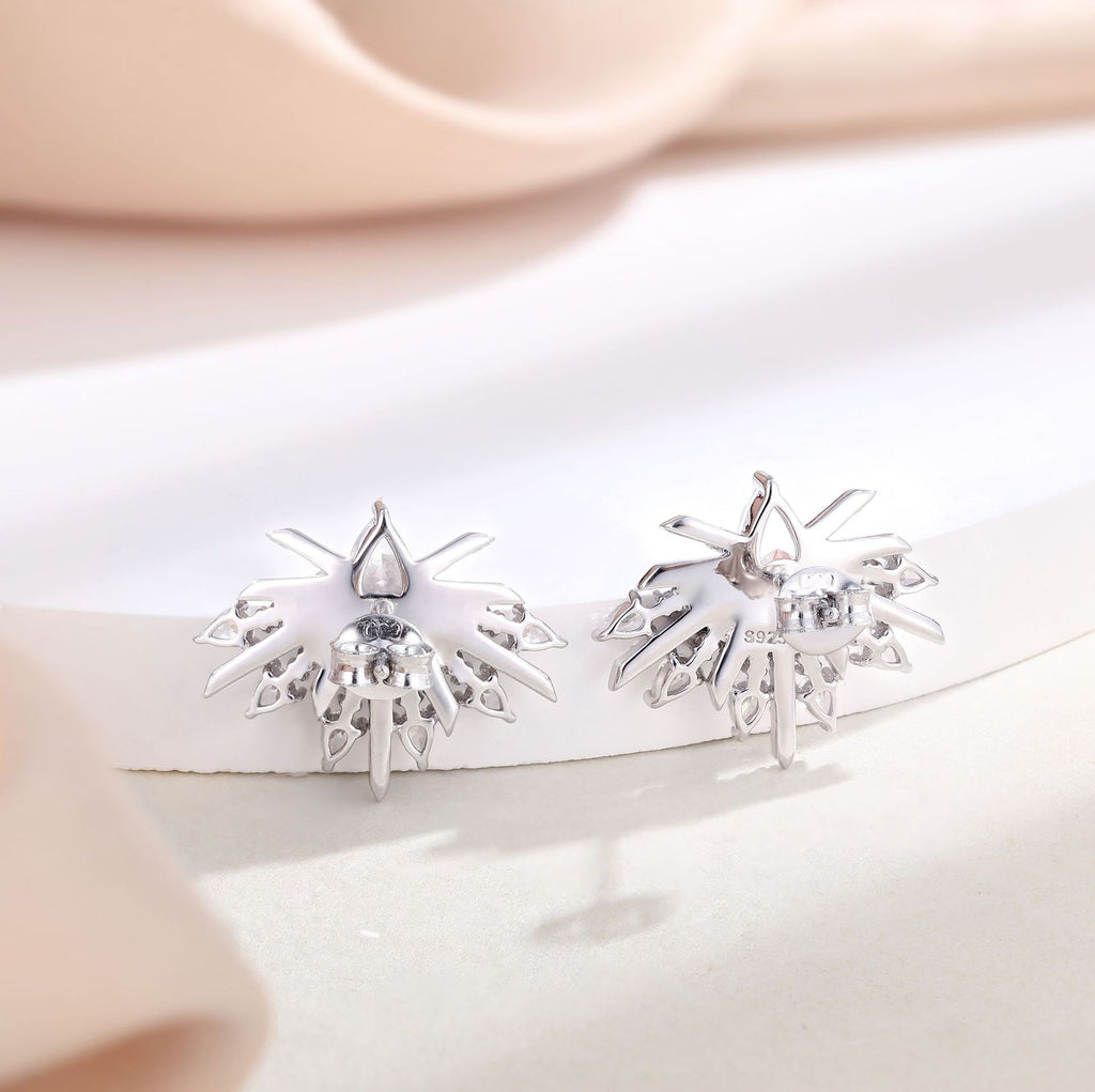 Damen Ohrringe im eleganten Strahlen-Design mit funkelnden Zirkonia Shop Nory