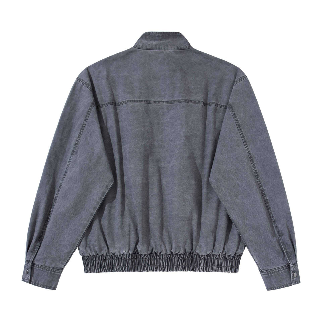 Herren Kurz geschnittener Utility‑Blouson mit hohem Stehkragen, Reißverschluss und elastischem Saum Shop Nory