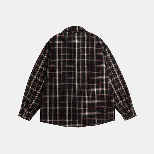 Unisex Oversize Karo-Hemdjacke im Boxy-Cut mit aufgesetzter Brusttasche und Soft-Flanell Shop Nory
