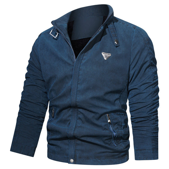 Herren Mikrofaser-Canvas-Blouson im Pilotenstil mit gerafften Ärmeln und verdeckten Reißverschlüssen Shop Nory