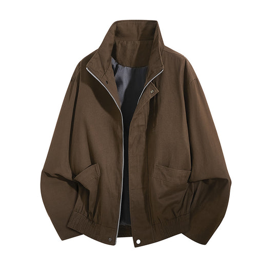 Herren Leichte Utility-Blousonjacke mit Stehkragen und elastischem Saum Shop Nory