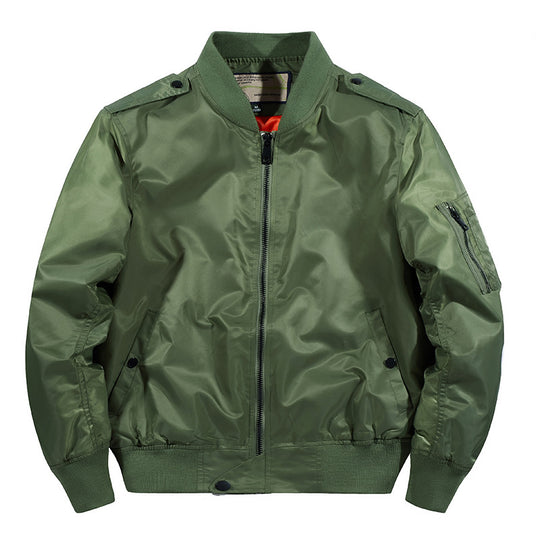 Herren Wind- und Wasserabweisende Nylon-Bomberjacke mit Rippbündchen und Ärmeltasche Shop Nory