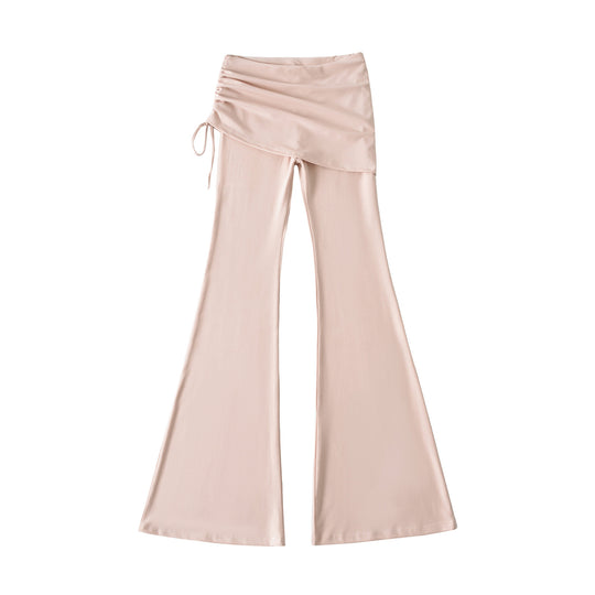 Damen Schlaghose mit integrierter Mini‑Rock‑Überlage und Kordelzug Shop Nory