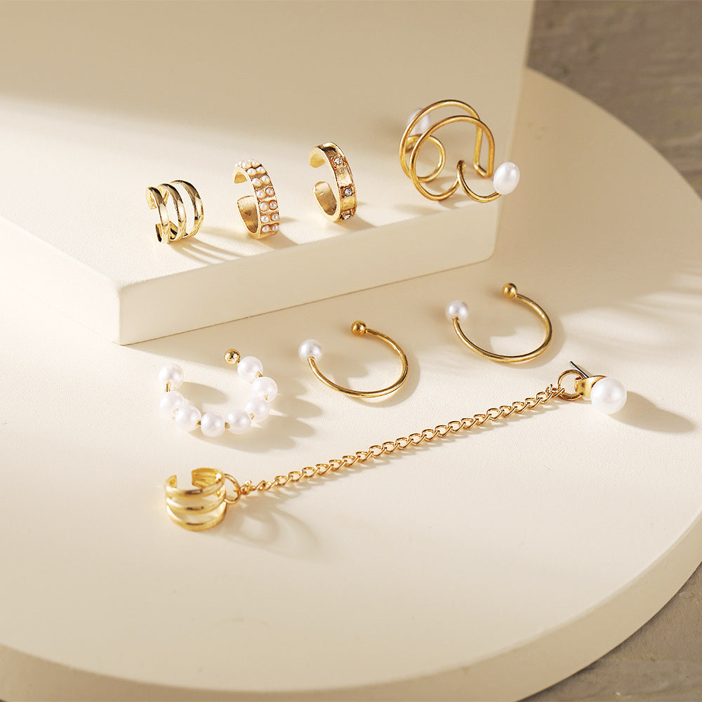 Damen Ohrschmuck Set mit eleganten Ohrringen und Kettenakzenten Shop Nory