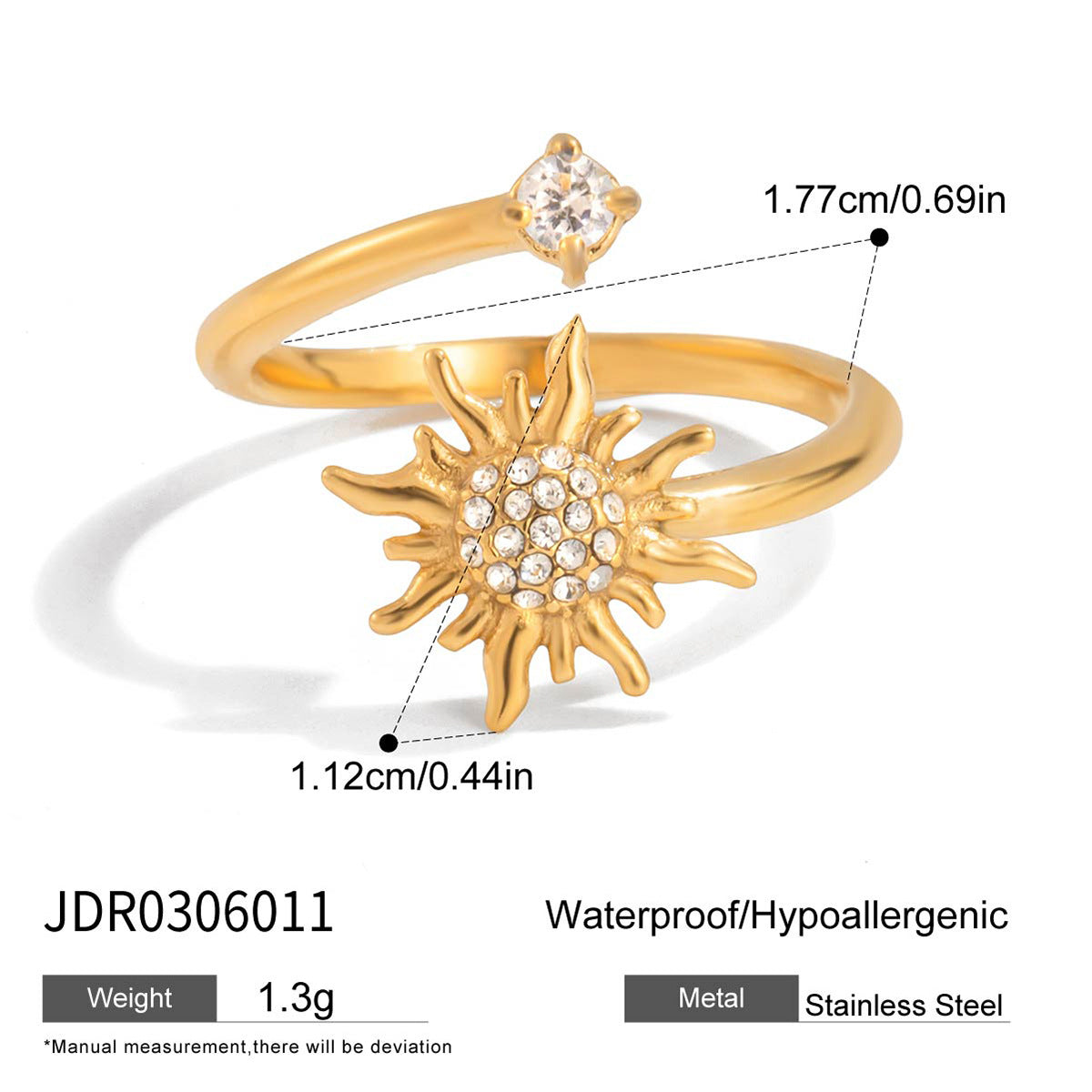 Damen Ohrhänger mit funkelndem Sonnenmotiv aus hypoallergenem Edelstahl Shop Nory