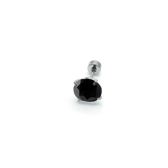 Minimalistischer Edelstahl Ohrstecker mit Facettiertem Kristallchaton und Schraubverschluss