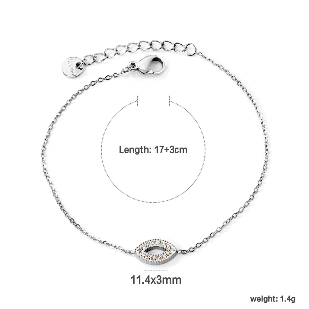 Damen zartes Armband mit funkelndem Auge-Anhänger Shop Nory