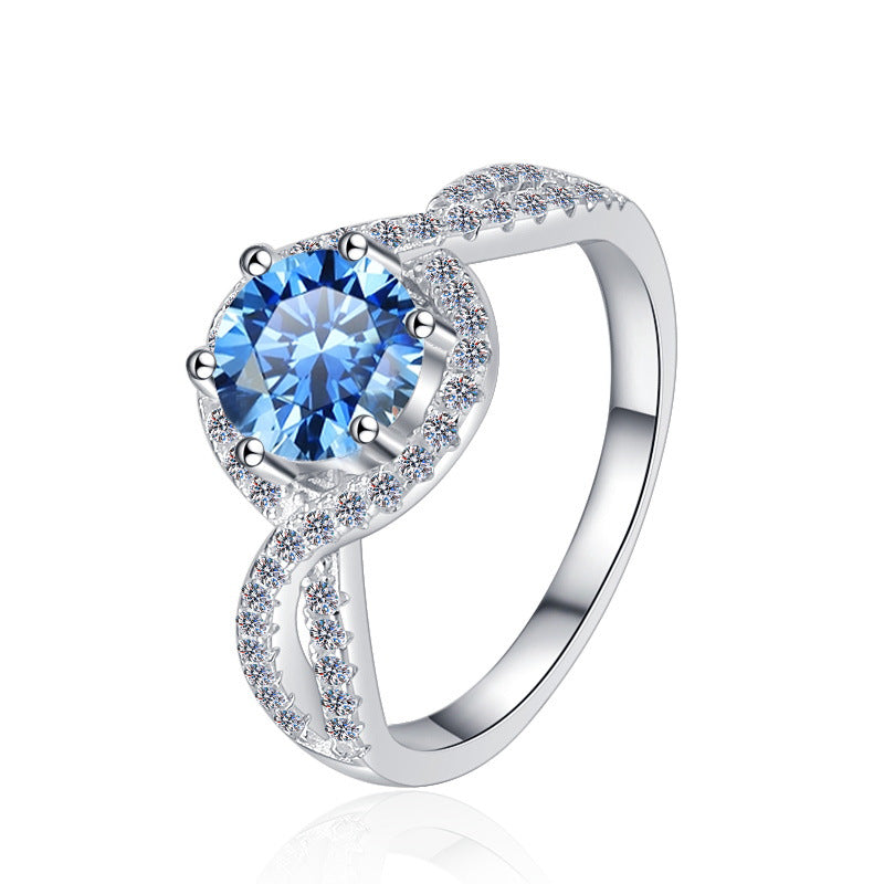 Damenring mit elegantem doppeltem Design und gediegenem Zirkonia-Besatz Shop Nory