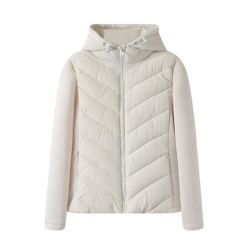Damen Hybrid-Steppjacke mit Wattierung, Kapuze und elastischen Ärmel-Einsätzen Shop Nory
