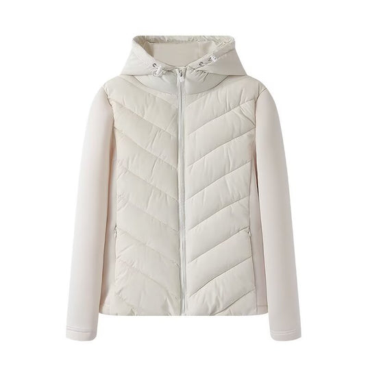 Damen Hybrid-Steppjacke mit Wattierung, Kapuze und elastischen Ärmel-Einsätzen Shop Nory