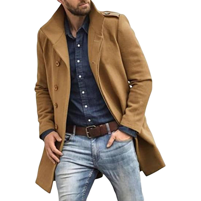 Herren klassischer Trenchcoat mit modernem Schnitt