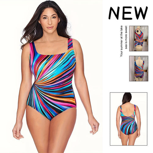 Damen Bademode mit stylischem Spiralmuster
