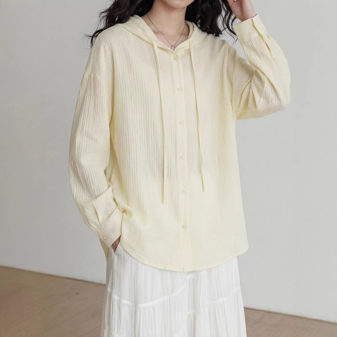 Damen Leichte und atmungsaktive Kapuzenbluse Shop Nory