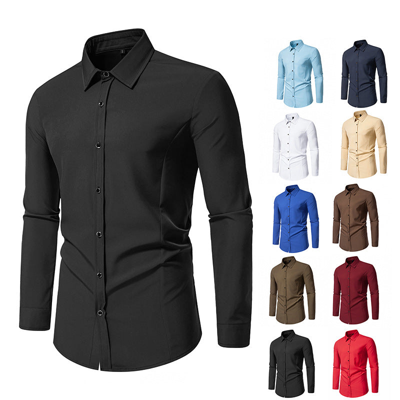 Herren modisches Langarmhemd mit elegantem Schnitt