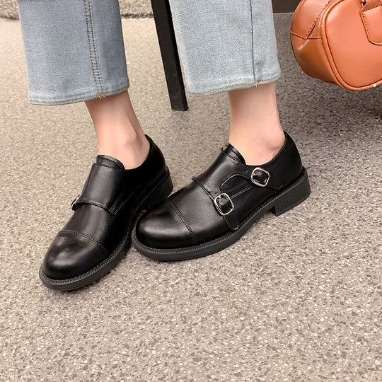 Damen Doppel-Monkstrap-Brogues aus Glattleder mit Brogue-Perforation und Komfortfußbett Shop Nory