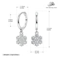 Damen Ohrhänger mit filigranem Schneeflocken-Design aus 925 Sterling Silber Shop Nory