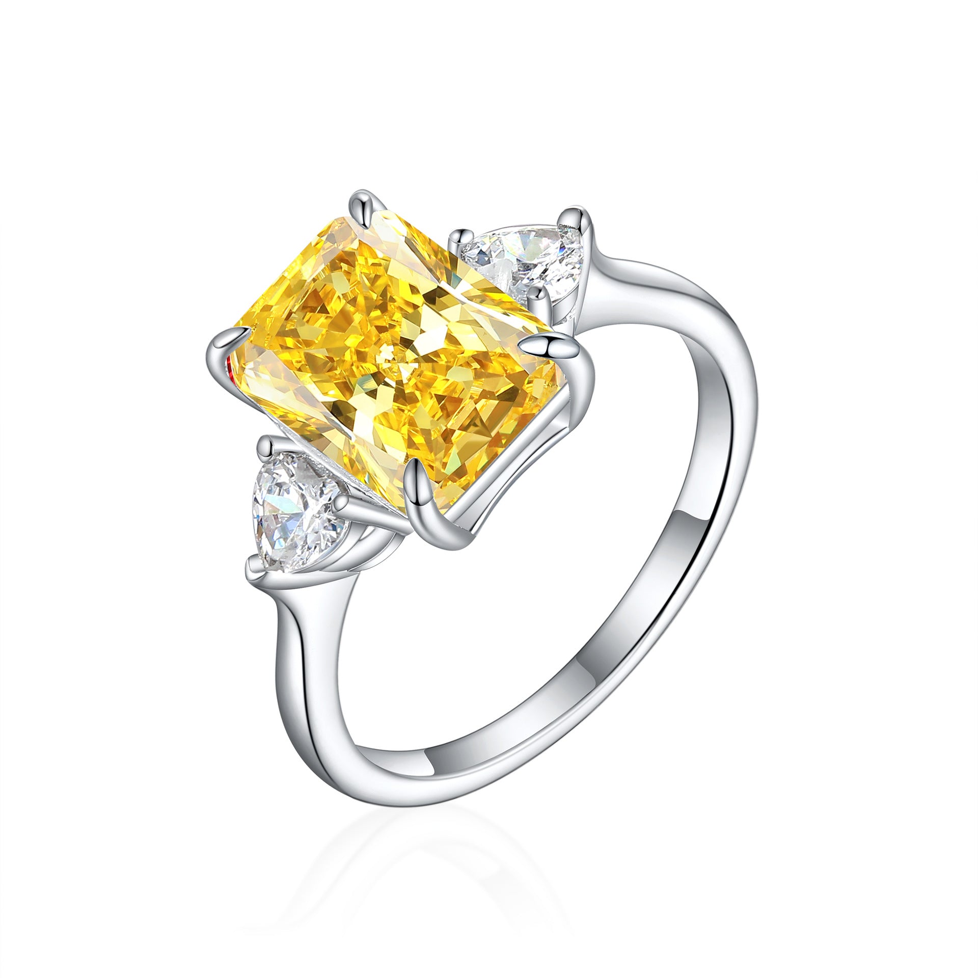 Damen Eleganter Zirkonring mit strahlendem Aquamarin-Shop Nory