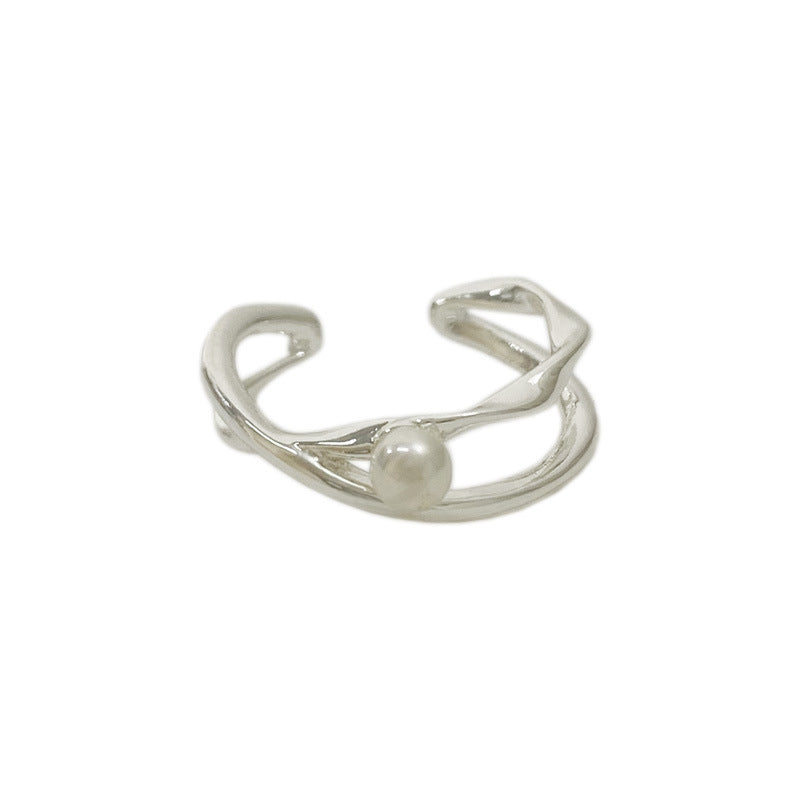 Damen raffinierter Ring mit elegantem Perlenakzent Shop Nory