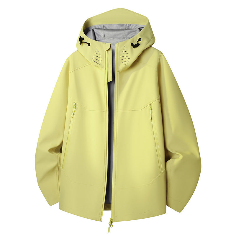 Damen Wasserdichte Softshell-Outdoorjacke mit minimalistischer Silhouette und Belüftungsperforation am Kragen Shop Nory