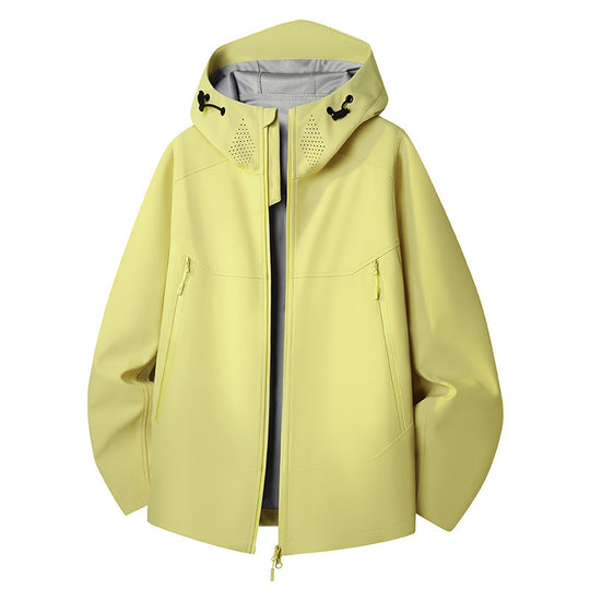 Damen Wasserdichte Softshell-Outdoorjacke mit minimalistischer Silhouette und Belüftungsperforation am Kragen Shop Nory