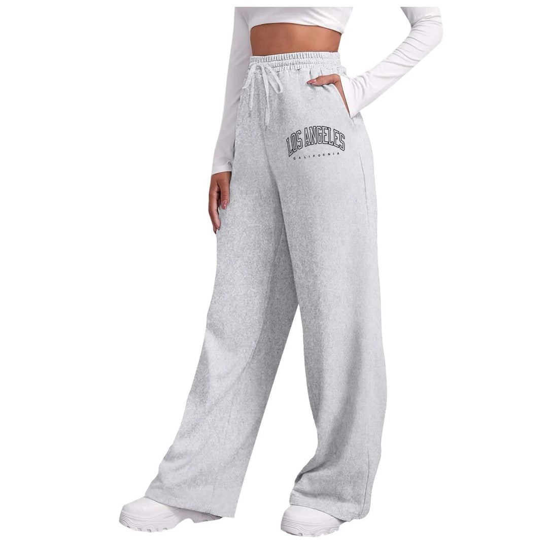 Damen nan weite High-Waist Lounge-Hose mit elastischem Bund und Eingrifftaschen Shop Nory