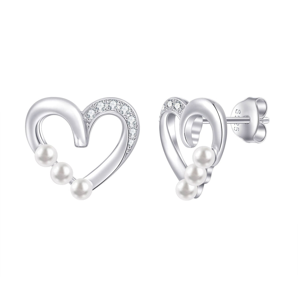 Damen Ohrstecker mit modernem, geschwungenem Design und funkelnden Kristallen Shop Nory