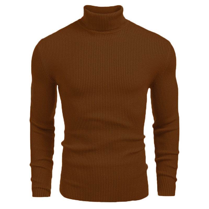 Herren Rollkragenpullover aus feinem Rippstrickmaterial