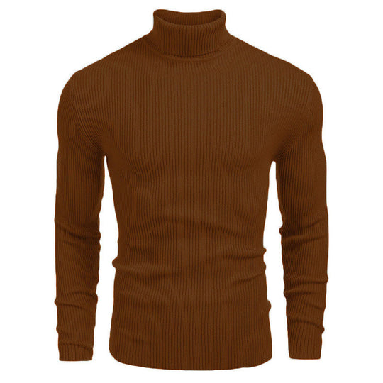 Herren Rollkragenpullover aus feinem Rippstrickmaterial