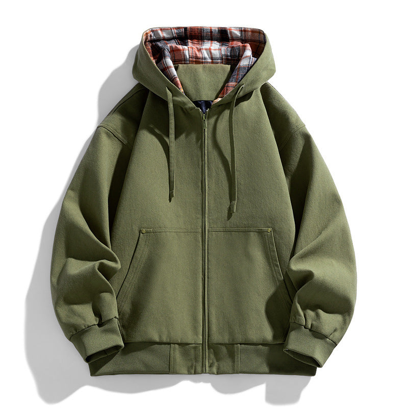 Herren Sportliche Kapuzenjacke mit Fleece-Futter Shop Nory