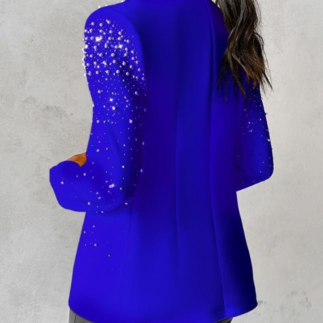 Damen taillierter Abendblazer mit Perlen- und Strassbesatz Shop Nory