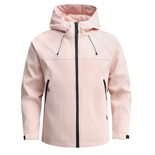Herren Atmungsaktive Softshelljacke mit Zwei-Wege-Reißverschluss, verstellbarer Kapuze und wasserabweisender Oberfläche Shop Nory