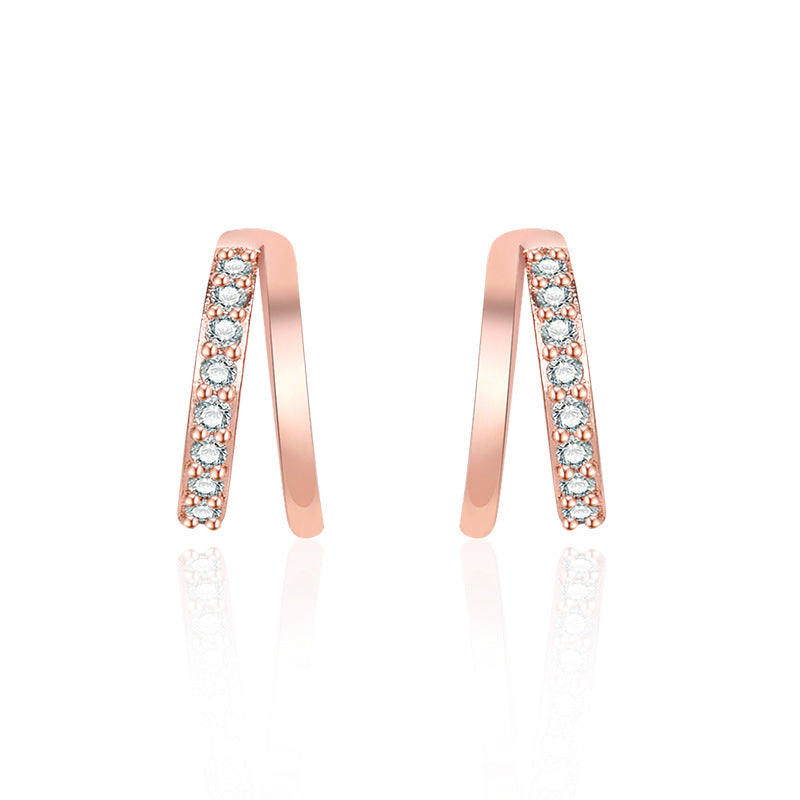 Damen Ohrringe mit eleganter Zirkonia-Besetzung Shop Nory