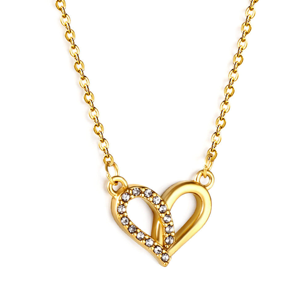 Damen elegante Halskette mit einzigartigem, geschwungenem Anhänger und funkelndem Kristall Shop Nory