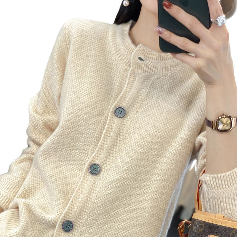 Damen Strukturierter Feinstrick-Cardigan mit kaschmirähnlicher Haptik, durchgehender Knopfleiste und kastiger Oversize‑Passform Shop Nory