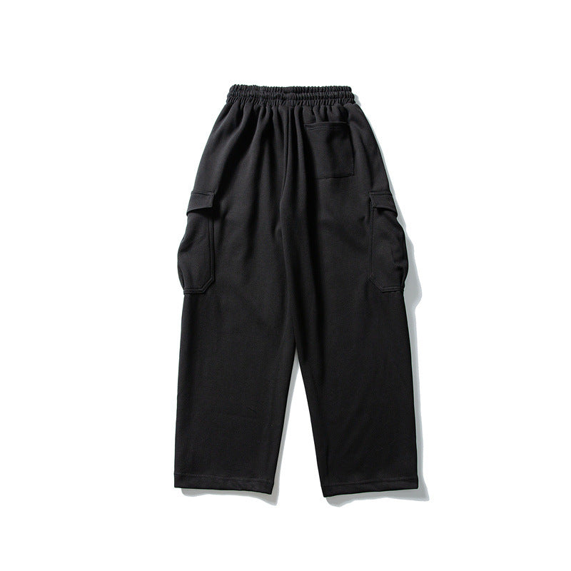 Herren Relaxed-Fleece-Cargohose mit elastischem Kordelbund und Utility-Taschen Shop Nory