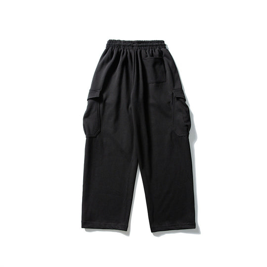 Herren Relaxed-Fleece-Cargohose mit elastischem Kordelbund und Utility-Taschen Shop Nory