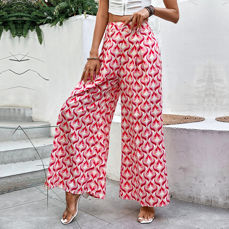 Damen Weite Hosen mit buntem Muster Shop Nory