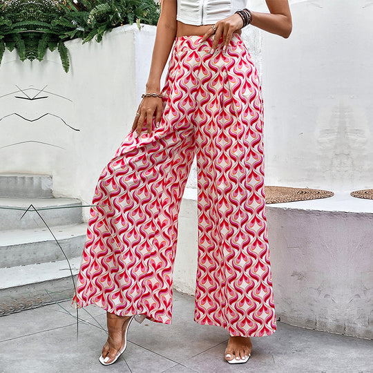 Damen Weite Hosen mit buntem Muster Shop Nory