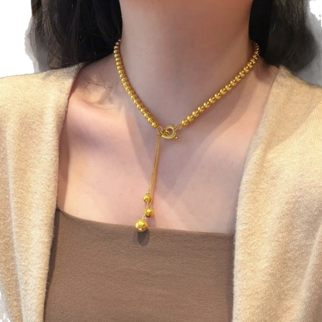 Damen Halskette mit eleganten Perlen und schimmerndem Anhänger Shop Nory