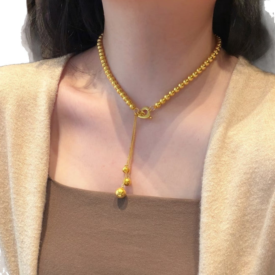 Damen Halskette mit eleganten Perlen und schimmerndem Anhänger Shop Nory