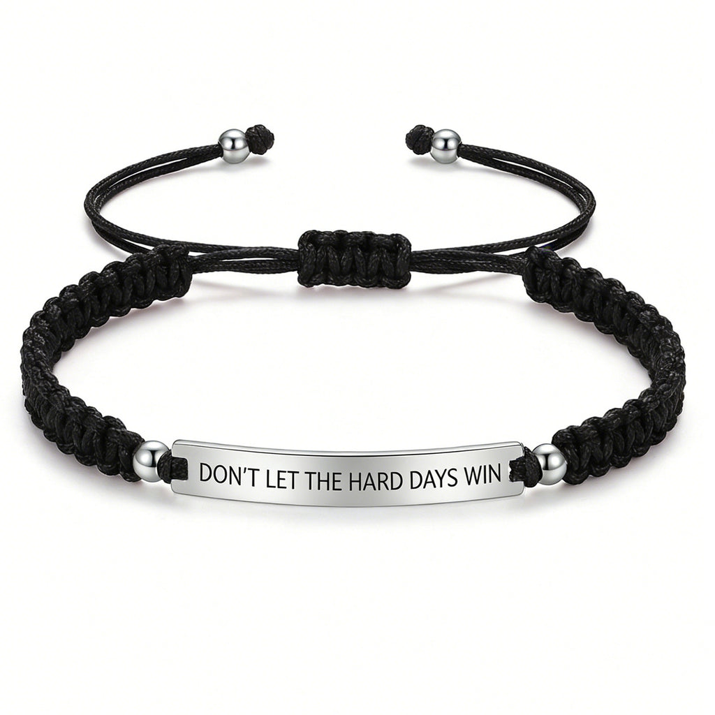 Damen Motivationsarmband mit verstellbarem Knoten und inspirierendem Spruch Shop Nory
