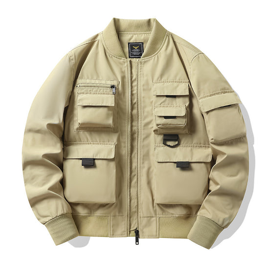 Herren Multitaschen-Tactical-Bomber mit modularen Außenfächern und D-Ring-Details Shop Nory