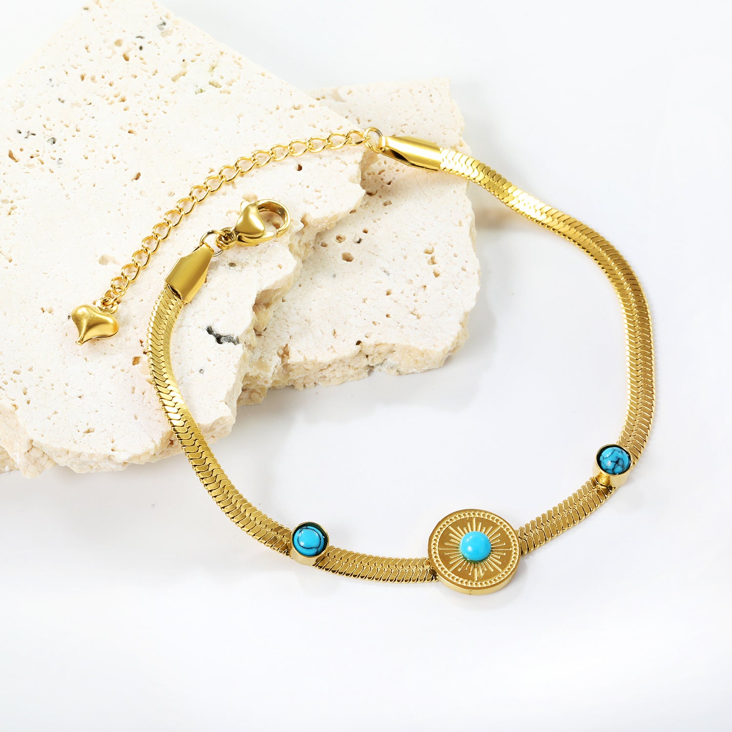 Damen elegante Armbanduhr mit turquoise Akzenten Shop Nory
