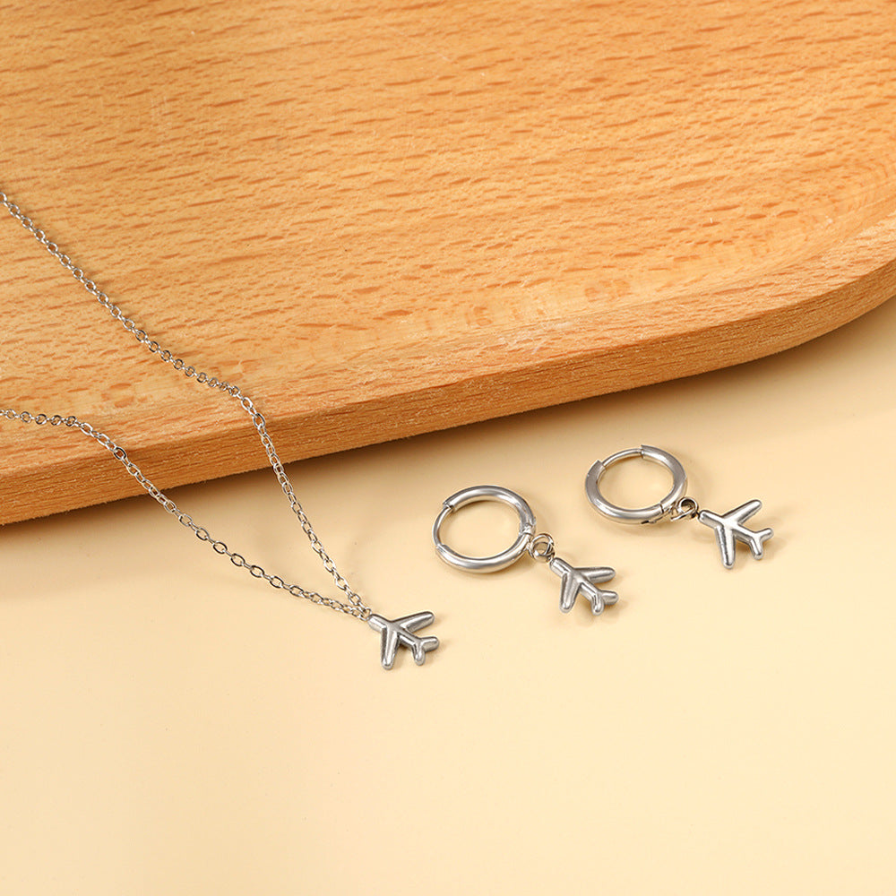 Damen Schmuckset mit Flugzeug-Anhängern Shop Nory