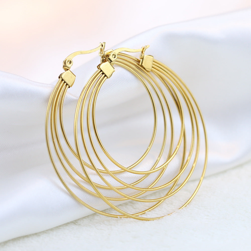 Damen Creolen im eleganten Drahtdesign Shop Nory