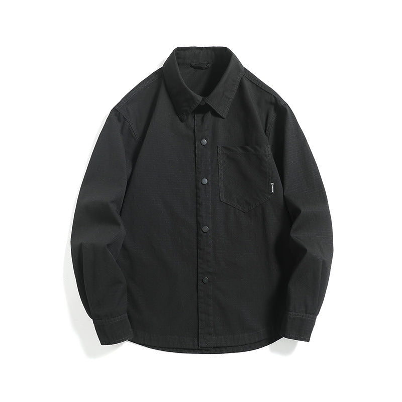 Herren Ripstop-Overshirt mit Druckknopfleiste, geradem Schnitt und Brusttasche Shop Nory