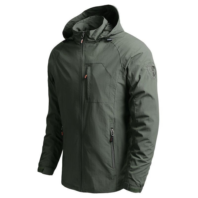 Herren Tactical-Urban Übergangsjacke mit Kapuze, Mesh-Innenfutter und verdeckten Reißverschlusstaschen Shop Nory