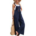 Damen Lässiger Jumpsuit mit weitem Bein und verstellbaren Trägern