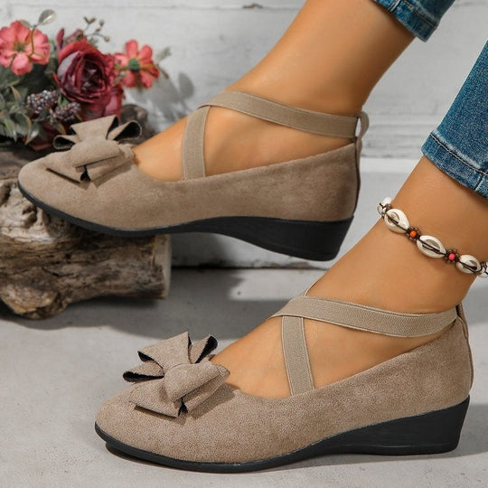 Damen Klassische Ballerinas aus weichem Wildleder